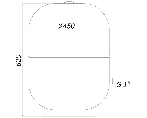 Гидроаккумулятор c фиксированной мембраной   80 л ZILMET HYDRO-pro 10bar ( 11A0008000 )